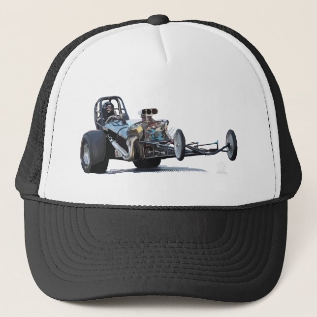 Drag Racing & Vintage Dragsters Trucker Hat (Front)