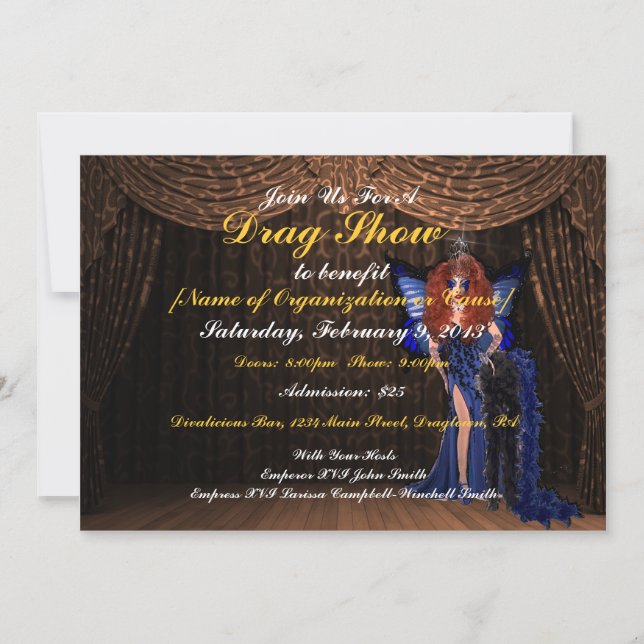 Drag Show Custom Invitations (Front)