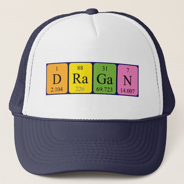 Dragan periodic table name hat (Front)