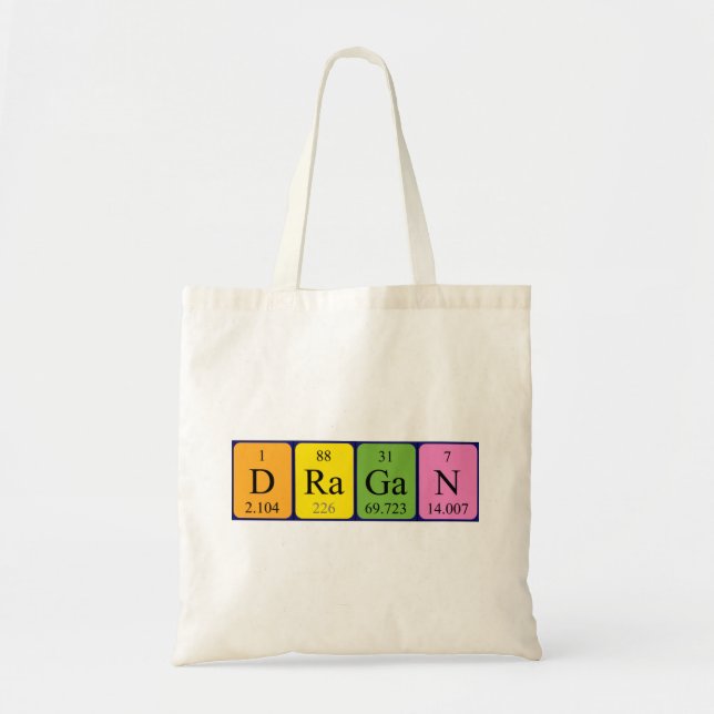 Dragan periodic table name tote bag (Front)