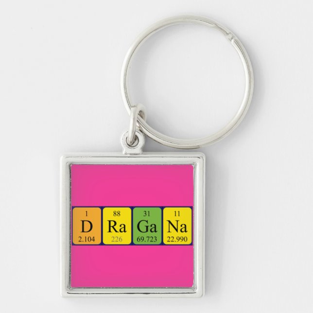 Dragana periodic table name keyring (Front)