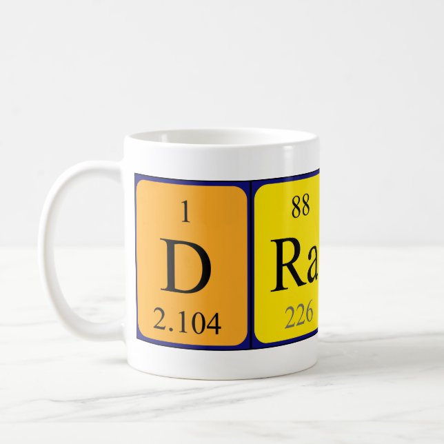 Dragana periodic table name mug (Left)