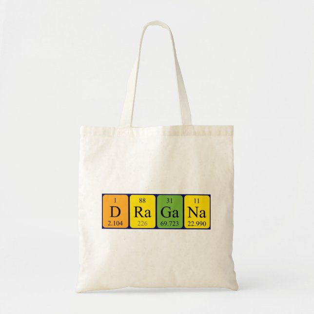 Dragana periodic table name tote bag (Front)