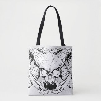 Dragenoth Demon Skull Lord Tote Bag