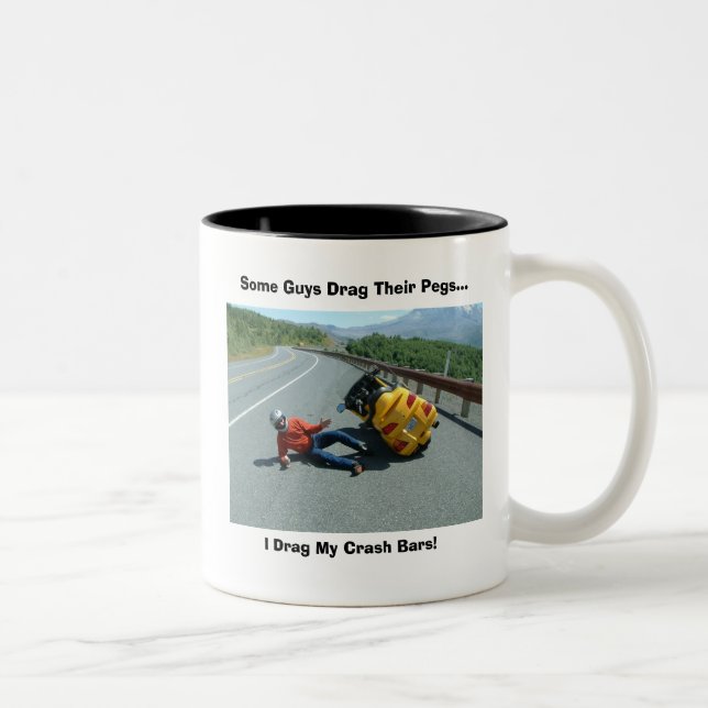 Dragging Pegs! Two-Tone Coffee Mug (Right)
