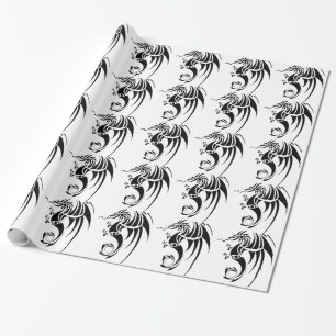 Dragissous V1 - black dragon Wrapping Paper