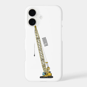 Dragline excavator cartoon illustration