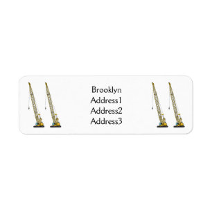 Dragline excavator cartoon illustration