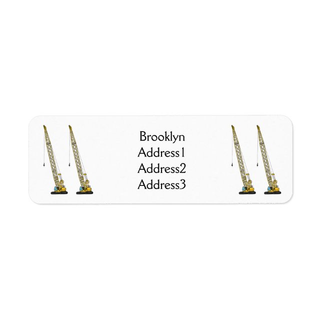 Dragline excavator cartoon illustration (Front)