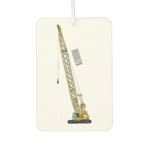 Dragline excavator cartoon illustration car air freshener