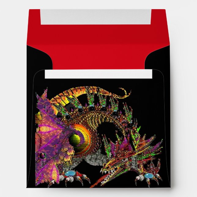 DRAGO ,black blue pink violet red Envelopes (Back (Bottom))