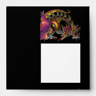 DRAGO ,black white blue pink violet Envelope