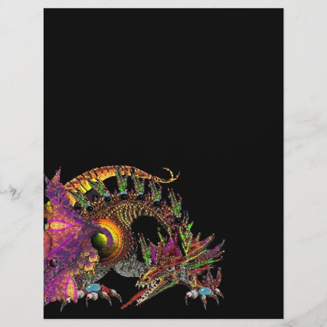 DRAGO / FANTASY GOLD DRAGON IN PURPLE AND BLACK (Front)