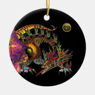 DRAGO Grey Agate Monogram Ceramic Tree Decoration