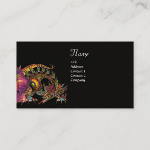DRAGO Monogram ,black purple Business Card