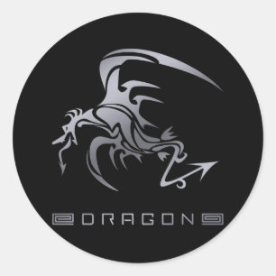DRAGON6 CLASSIC ROUND STICKER