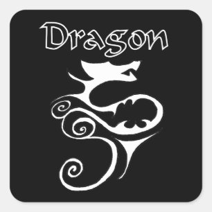 Dragon 02 square sticker