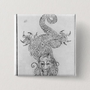 Dragon 15 Cm Square Badge