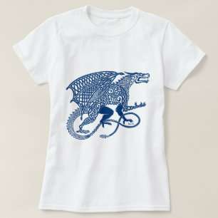 Dragon 1 Knotwork Blue.jpg T-Shirt