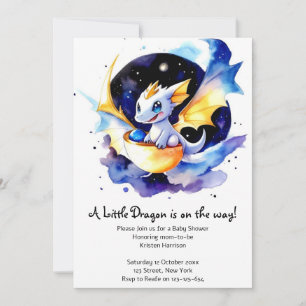 Dragon-Adorned Baby Shower Gathering Invitation