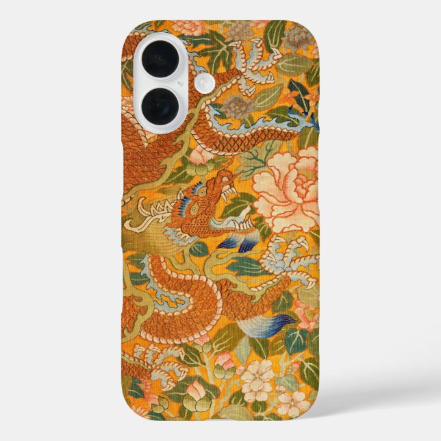 DRAGON AMONG PEONIES,FLOWERS,GREEN LEAVES Floral Case-Mate iPhone Case (Back)