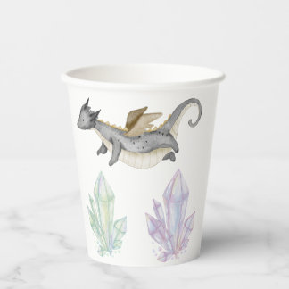 dragon and a crystal paper cups