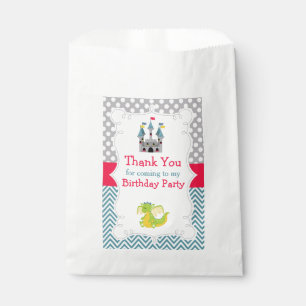 Dragon and Castle Birthday Party Favour Bags