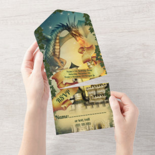 Dragon and Castle Invitation