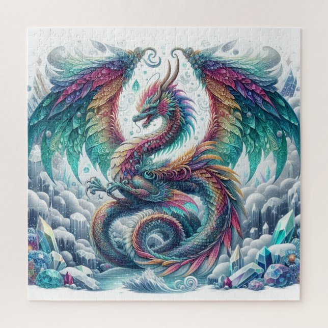 Dragon and Crystals  Jigsaw Puzzle (Vertical)