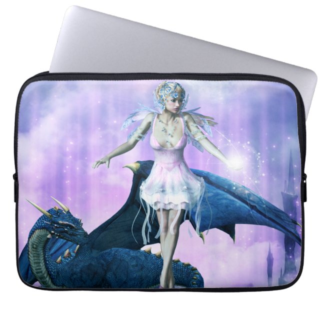 Dragon And Fairy Laptop Sleeve (Front)