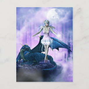 Dragon And Fairy Postcard