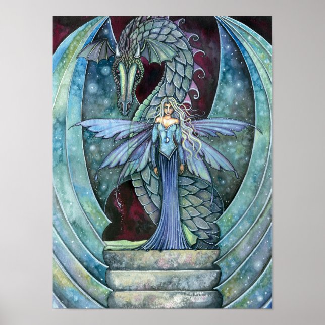 Dragon and Fairy Poster Print by Molly Harrison (Front)