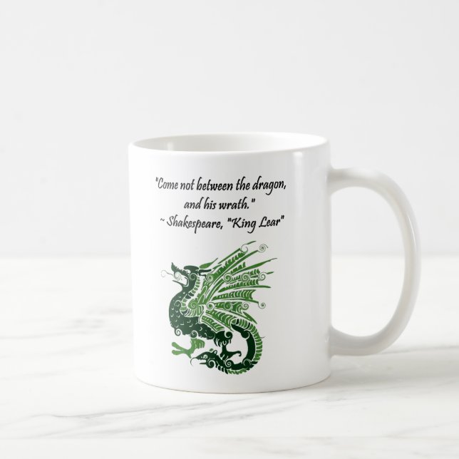 Dragon and His Wrath Shakespeare King Lear Cartoon Coffee Mug (Right)