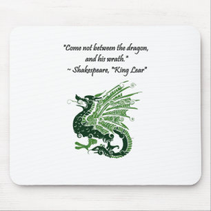 Dragon and His Wrath Shakespeare King Lear Cartoon Mouse Mat