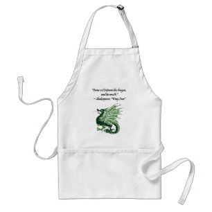 Dragon and His Wrath Shakespeare King Lear Cartoon Standard Apron