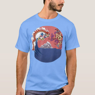 Dragon and Japanese Landscape  T-Shirt