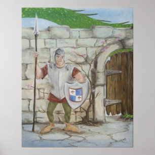 Dragon and Knight Poster