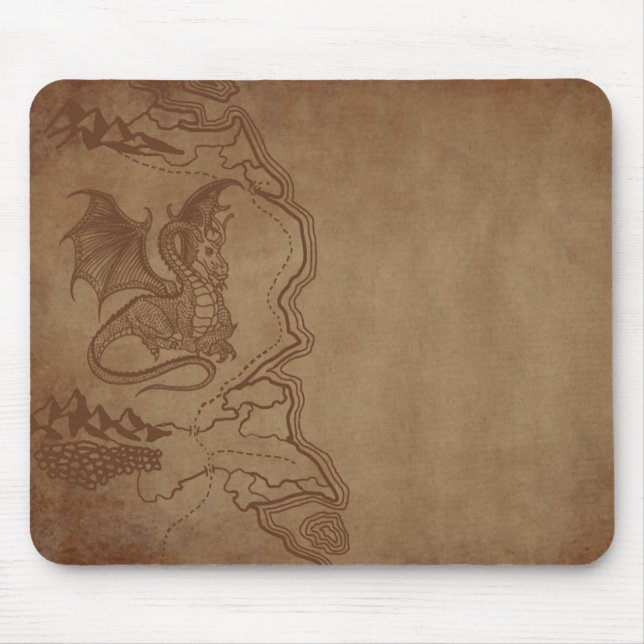 Dragon and Map Mouse Mat (Front)