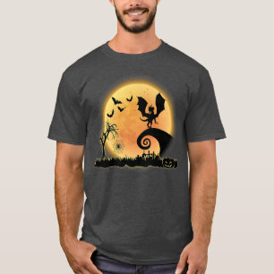 Dragon And Moon Funny Scary Halloween Costume 1930 T-Shirt