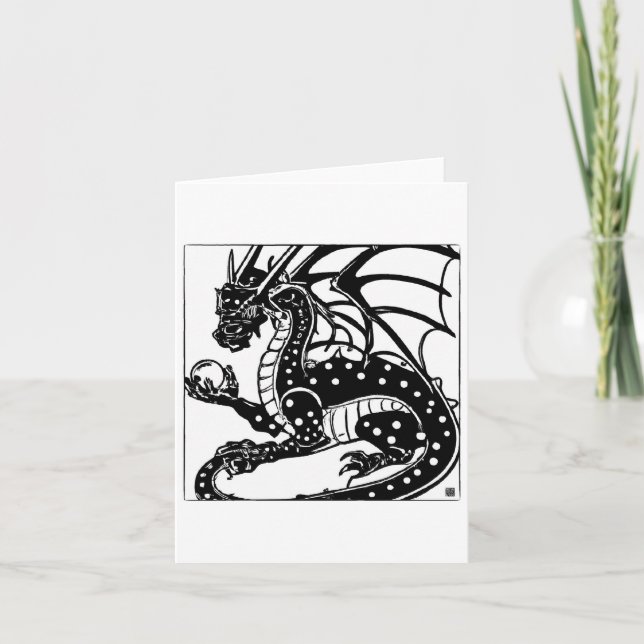 Dragon And Pearl Greeting Card (Front)