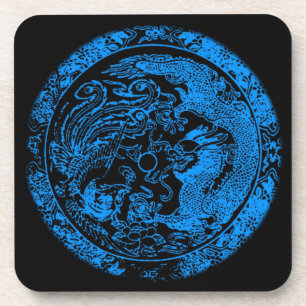 Dragon and Phoenix Cork Coaster