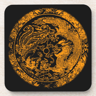 Dragon and Phoenix Cork Coaster