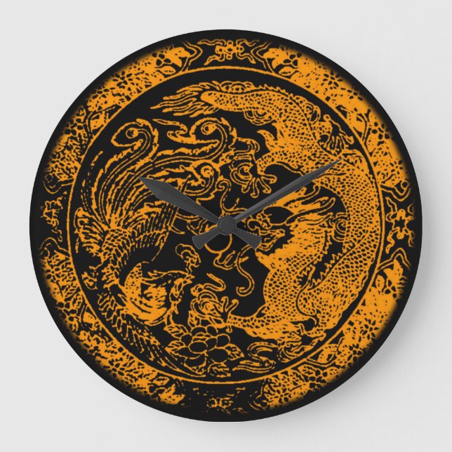 Dragon and Phoenix Wall Clock (Front)