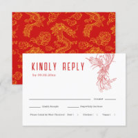 Dragon and Phoenix | Wedding RSVP + Meal Choice