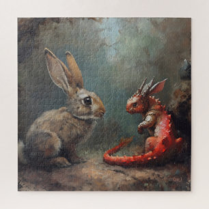 Dragon and Rabbit Fantasy Jigsaw Puzzle