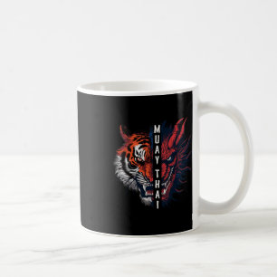 Dragon And Tiger Head Muay Thai Kickboxing Art Coffee Mug
