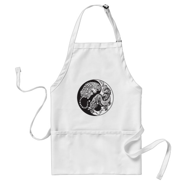 dragon and tiger yin yang symbol standard apron (Front)