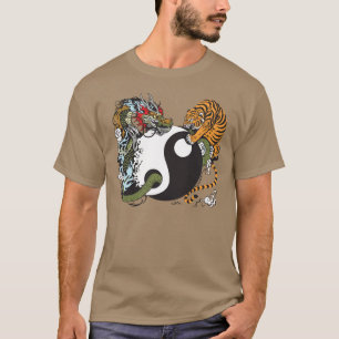 dragon and tiger yin yang symbol T-Shirt