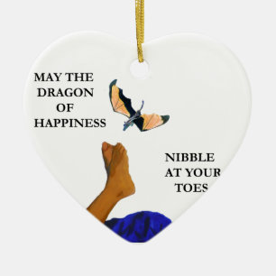Dragon and Toes Ceramic Tree Decoration