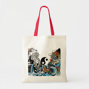 Dragon and White Tiger. Illustration by Insima Tote Bag